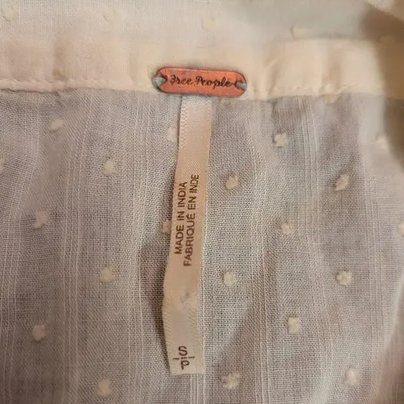 Free People Walk in the Park Top - Cream- S - New - Picture 7 of 11